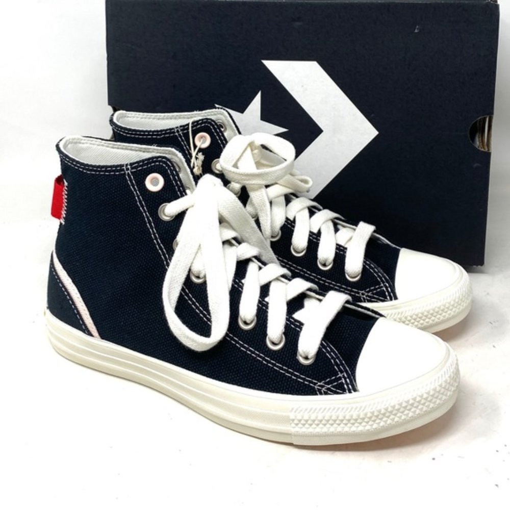 Converse Ctas High Top Shoes Casual Canvas Sneakers Black Red For Women A07118C - Picture 5 of 9